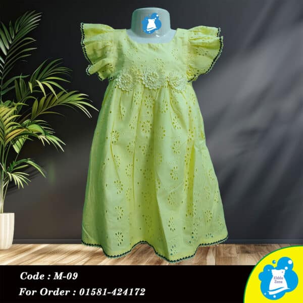 Sequined Floral Cotton Dress for Kid's - Image 2