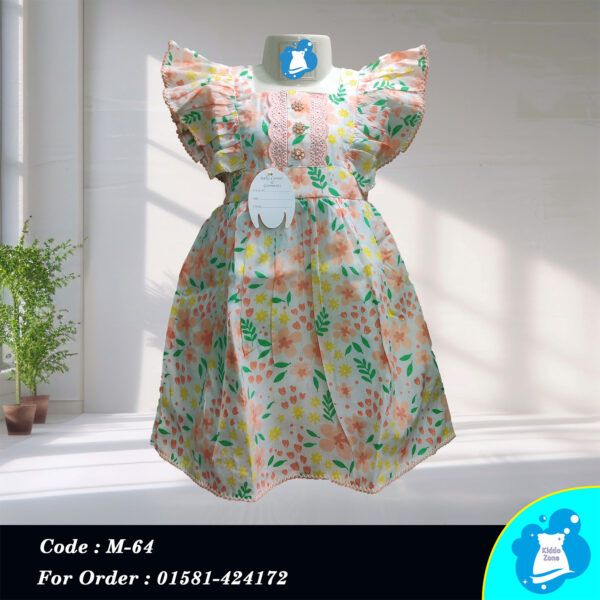 Floral Paradise Cotton Frock - Image 2