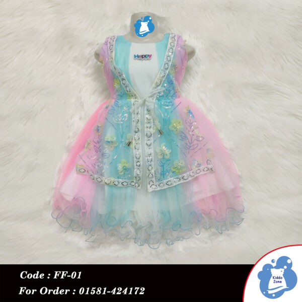 Rainbow Shiny Party Dress - Image 2