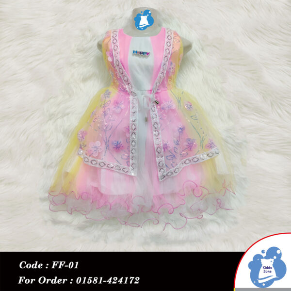 Rainbow Shiny Party Dress - Image 3